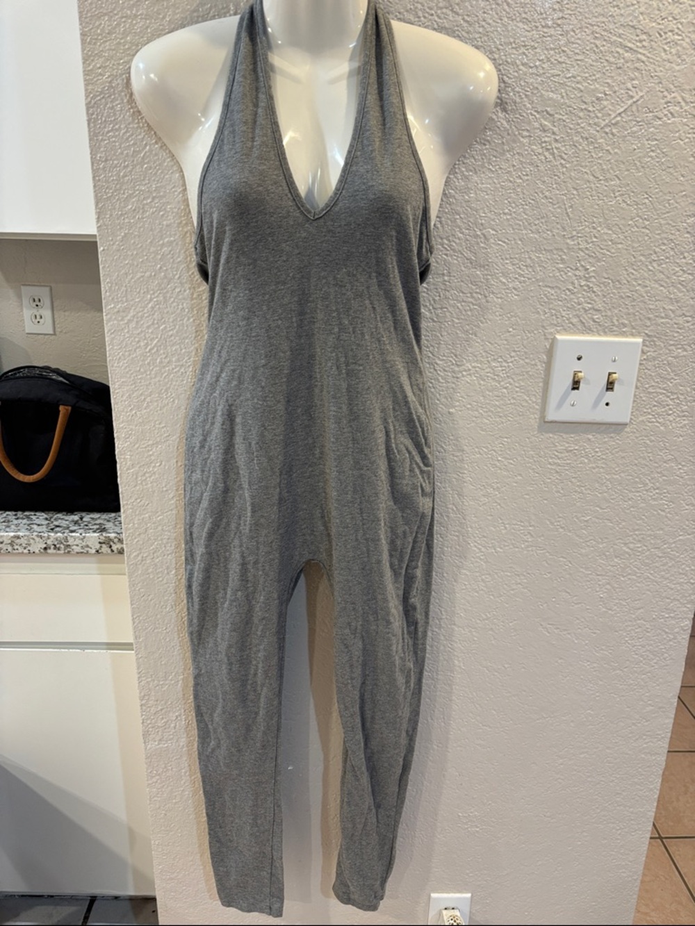 Bozzolo Gray Halter Jumpsuit